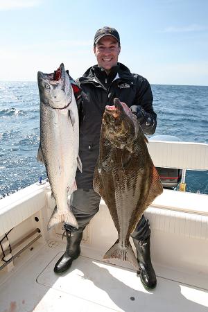 Salmon and Halibut Fishing combo trips are popular in the Tofino B.C. area